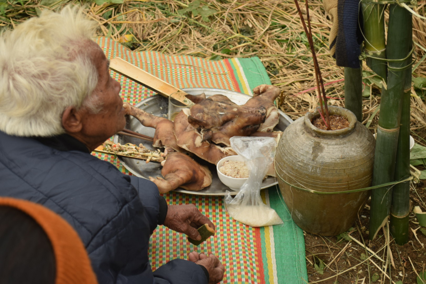 Cúng lúa mới, một trong những dịp đồng bào Vân Kiều tỏ lòng biết ơn Yang với Thần lúa - Ảnh: Hồ Giỏi