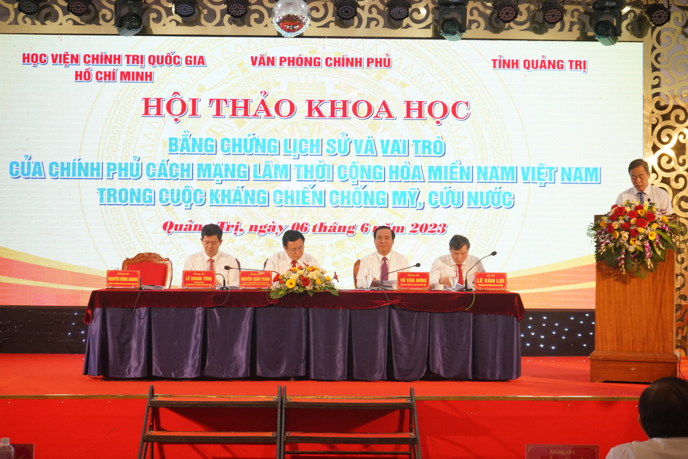 Đòng chí Nguyễn Đăng Quang, phát biểu tại Hội thảo: Ảnh - L.T